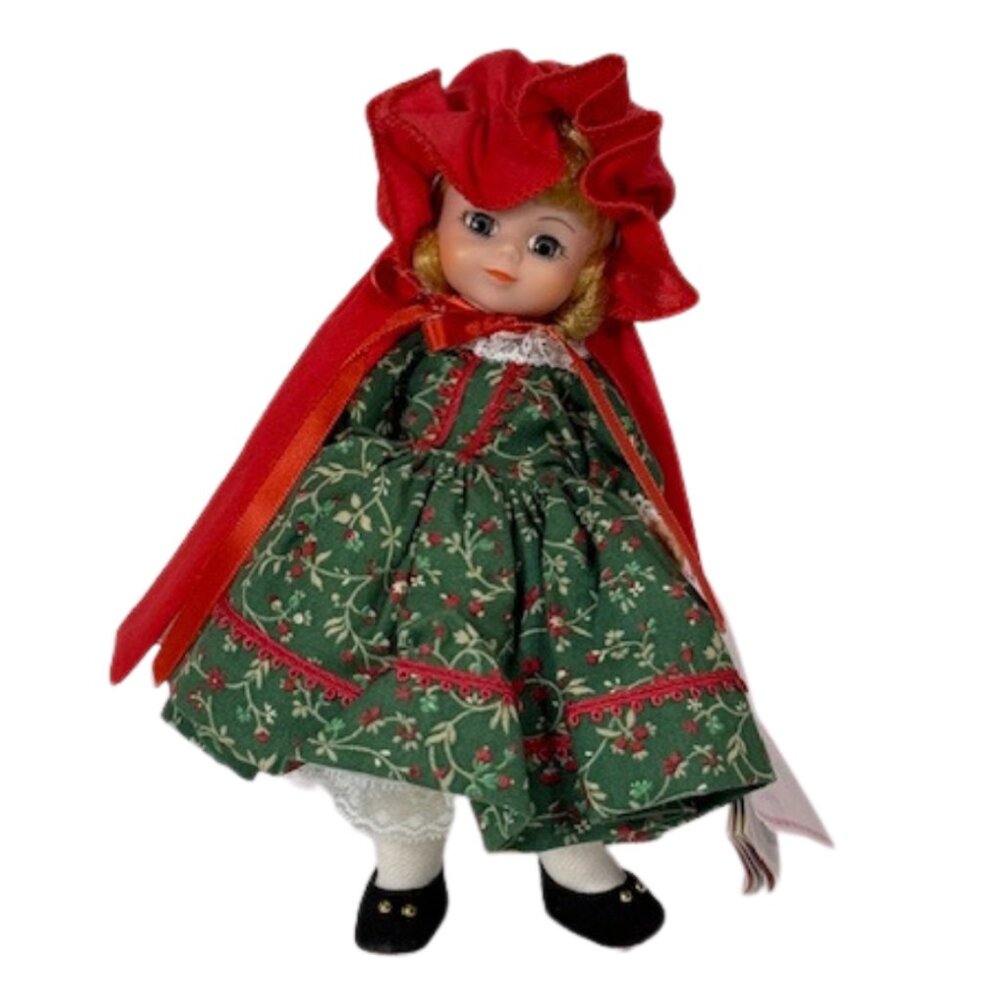 Madame Alexander restrung 8" Red Riding Hood doll with stand